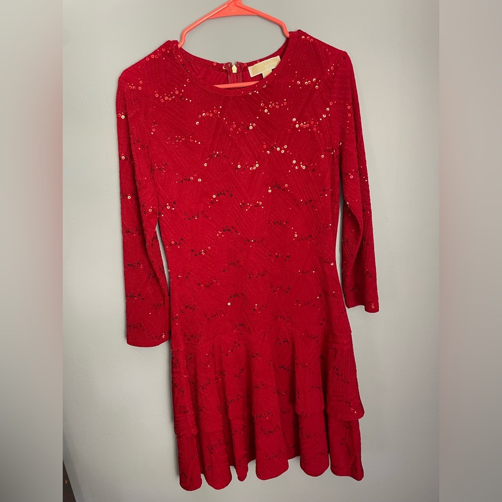Michael Kors Medium Red Sparkly Dress